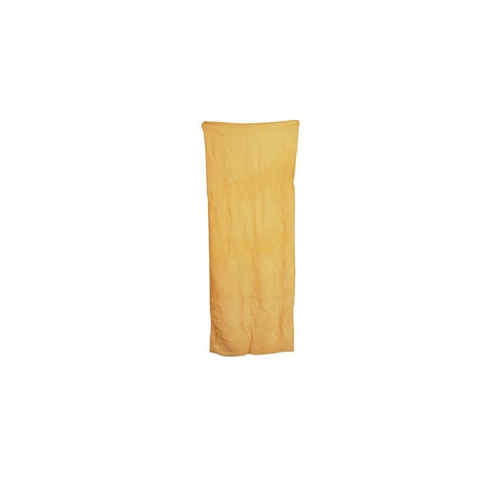 Vintage Sheer Chiffon Long Scarf Solid Mustard Ochre Yellow Oblong Wrap Stole